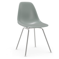 Výprodej Vitra designové židle DSX (šedá světlá/ podnož chrom/ bílé kluzáky na tvrdou podlahu)