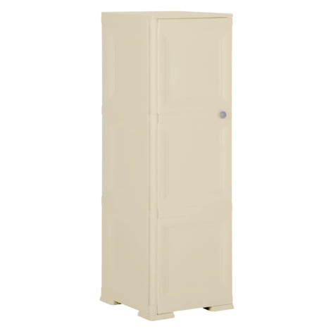 vidaXL Plastová skříňka 40 x 43 x 125 cm design dřeva angorská bílá