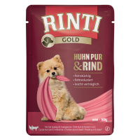 RINTI Gold 10 x 100 g - kuřecí a hovězí