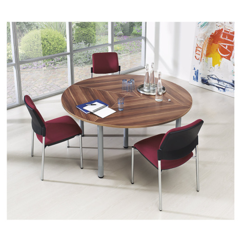 eurokraft pro Deska pro konferenční stůl, čtvrtkruhová deska, šířka 800 mm, javorový dekor