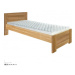 Drewmax Jednolůžková postel - masiv LK261 | 90 cm dub Barva: Dub bělený