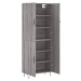 vidaXL Skříň highboard šedá sonoma 69,5 x 34 x 180 cm kompozitní dřevo