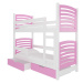 ArtAdrk Dětská patrová postel OSUNA Barva: bílá / růžová