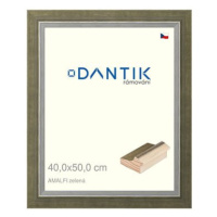 DANTIK rámeček 40 × 50, AMALFI zelený sklo čiré