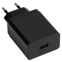 Síťová nabíječka WG 1xUSB 22,5W + kabel USB-C 5A, černá