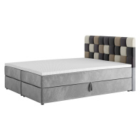 Expedo Čalouněná postel boxspring APPLE + topper, 140x200, itaka 14/černá