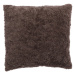 Dekorační chlupatý polštář Jane 45x45 cm, tmavě hnědý