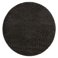 Mint Rugs - Hanse Home koberce Kusový koberec Norwalk 105105 dark grey - 160x160 (průměr) kruh c