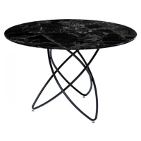 KARE Design Stůl Molekular Black Marble Glass Ø120cm