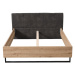 Manželská postel nathan 160x200cm - dub artisan/černá