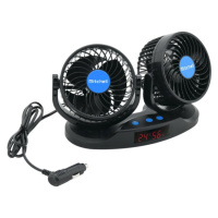 Ventilátor Duo s teploměrem (12V)