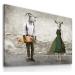 Obraz na plátně MR. AND MRS. GOAT - A různé rozměry Ludesign ludesign obrazy: 100x70 cm