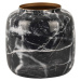 Černo-bílá železná váza PT LIVING Marble, výška 19,5 cm
