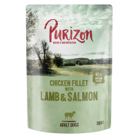 Purizon konzervy 24 x 140 / 200 g / kapsičky 24 x 300 g za skvělou cenu - Adult jehněčí a losos 