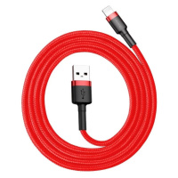 Kabel Baseus Cafule USB Lightning cable 2.4A 1m (black + red) (6953156274969)