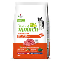 Natural Trainer Medium Adult hovězí a rýže - výhodné balení: 2 x 3 kg