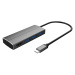 PremiumCord adaptér USB 3.1 Type-C male na HDMI female + 3x USB 3.0, aluminum - ku31hdmi06