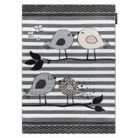 Dětský kusový koberec Petit C549 Birds grey