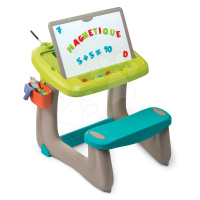 Lavice na kreslení a magnetky Little Pupils Desk Smoby s oboustrannou tabulí a úložným prostorem