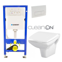 Geberit Duofix tlačítko DELTA51 BÍLÉ WC CERSANIT CARINA + SEDÁTKO458.103.00.1 51BI CA1