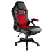 tectake 403465 kancelářská židle tyson - černá/červená - černá/červená