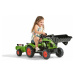 FALK Šlapací traktor 2040AM Claas Arion 410 s nakladačem a vlečkou - zelený