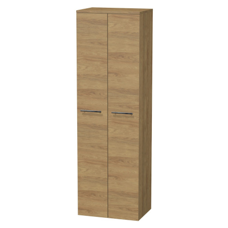 INTEDOOR Vysoká skříň BEE, úchyt chrom, 2 dveře, š. 50 cm, dub Hickory