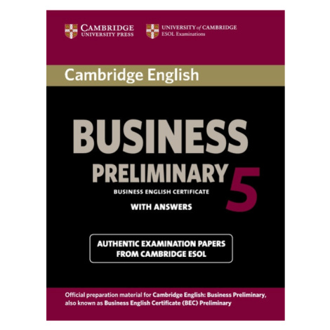 Cambridge BEC 5 Preliminary Student´s Book with answers Cambridge University Press