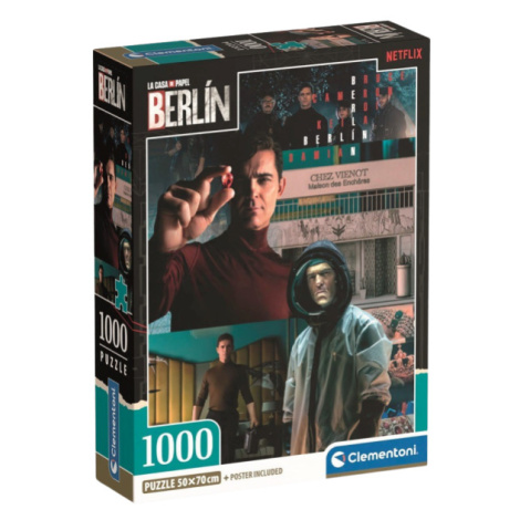 Clementoni - Puzzle 1000 La Casa de Papel Berlin - Šéf - 33C39850