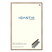 DANTIK rámeček 20 × 30, ALU profil 7273 Dýha wenge sklo čiré