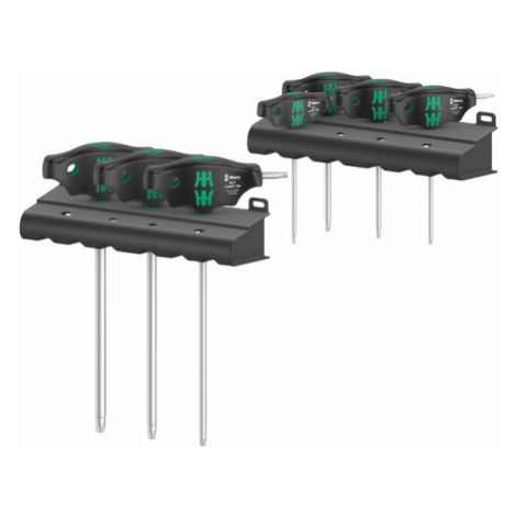 Wera 023452 Zástrčné klíče TORX® s T-rukojetí 454/7 HF Set 1 (Sada 9 dílů s přidržovací fu