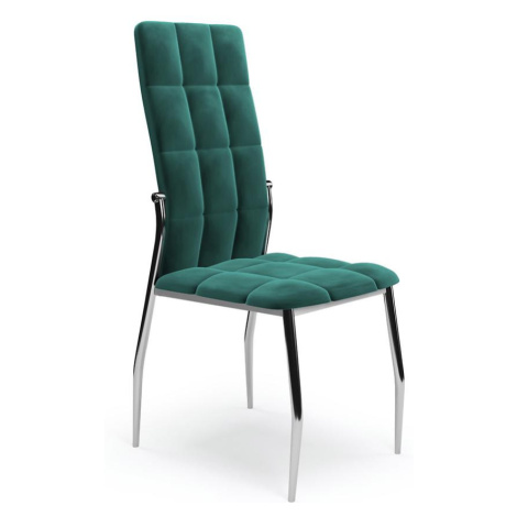 Židle K416 samet/kov tmavě zelená 43x54x101 BAUMAX