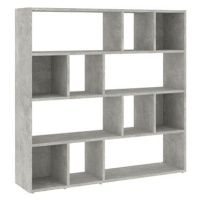 SHUMEE knihovna / dělicí stěna, betonově šedá, 105 × 24 × 102 cm
