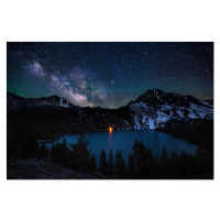 Umělecká fotografie Milky Way over Green Lake, Daniel J Barr, (40 x 26.7 cm)