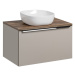 Comad Závěsná skříňka Santa Fe s deskou a umyvadlem 80 cm taupe/dub santa fe vintage