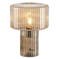 PAUL NEUHAUS stolní lampa jantarová barva, sklo tvaru houby, pr.25cm, vypínač