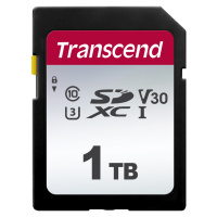 Transcend 1TB SDXC 300S (Class 10) UHS-I U3 V30 paměťová karta, 100 MB/s R, 85 MB/s W