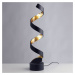 Eco-Light LED stolní lampa helix, výška 66 cm, černá zlatá