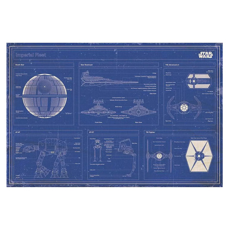Plakát Star Wars - Imperial Fleet Pyramid