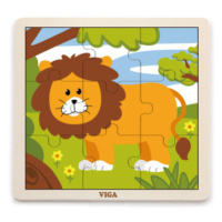 Viga dřevěné puzzle lev