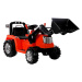 Mamido Dětský elektrický traktor Power s radlicí červený