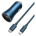 Baseus Golden Contactor Pro nabíječka do auta, USB USB-C, QC4.0, PD, SCP, 40W (modrá) USB-C - Li