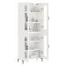 vidaXL Skříň highboard lesklá bílá 69,5 x 34 x 180 cm kompozitní dřevo