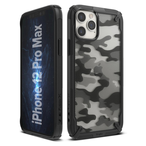 Ringke Fusion X pancéřové pouzdro na iPhone 12 Pro MAX 6,7" Camo Black