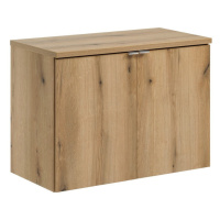 Comad Závěsná skříňka pod umyvadlo Nova Oak II s deskou 80 cm dub coast evoke