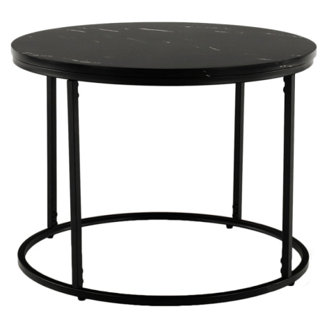 Konferenční stolek, černý mramor/černý kov, GAGIN Tempo Kondela