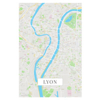 Mapa Lyon color, POSTERS, (26.7 x 40 cm)