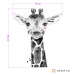 Samolepky na zeď dětské - Velká žirafa v černobílé barvě