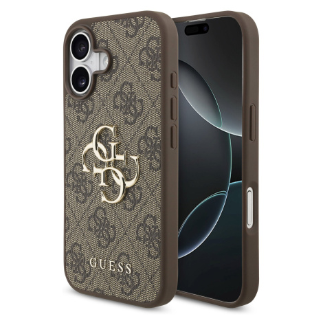 Guess PU 4G Metal Logo Zadní Kryt pro iPhone 17 Brown