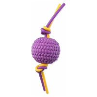 Hračka Dog Fantasy míč pěnový fialový s TPR flexi lana 22x6,5x6,5cm